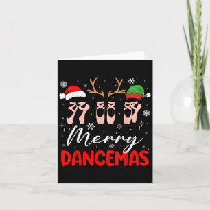 Carte Joyeuses Dancemas Ballet de Noël Scute Ss Cute Sss