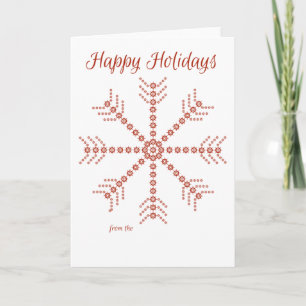 Carte Joyeuses fêtes - Ancre Snowflake