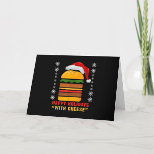 Carte Joyeuses Fêtes Avec du Fromage  Cheeseburger de No