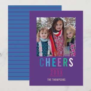 Carte Joyeuses Fêtes de fin d'année photo de famille ten