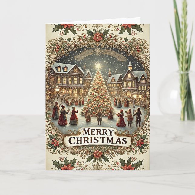 Carte Joyeuses fêtes de Noël, (Devant)