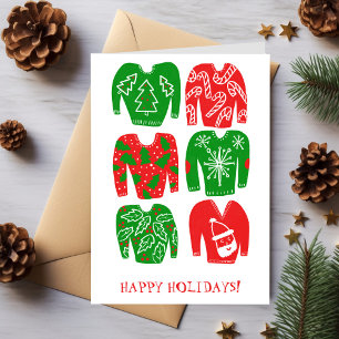 Carte Joyeuses fêtes de Noël moche Sweater