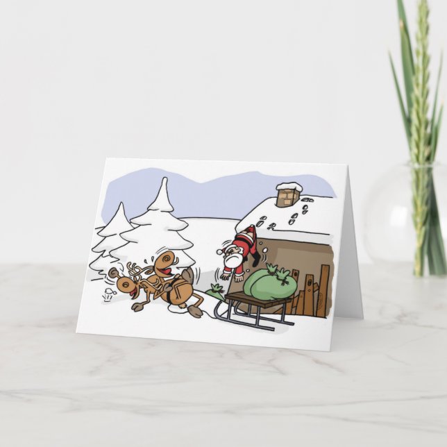 Carte Joyeuses Fêtes de Noël père Noël Weggie (Devant)