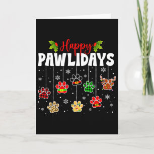 Carte Joyeuses fêtes de Pawlidays Noël Patte de chien Xm