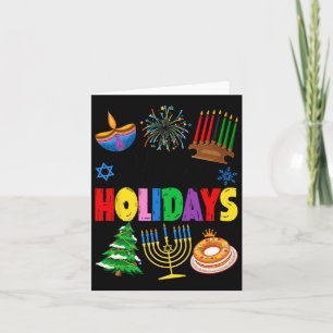 Carte Joyeuses fêtes Joyeux Noël Joyeux Hanoukka Happy