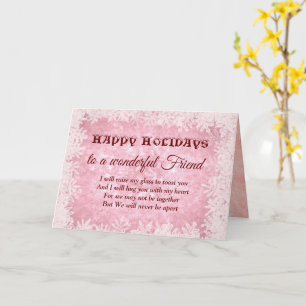 Carte Joyeuses Fêtes Merveilleux Ami à Distance