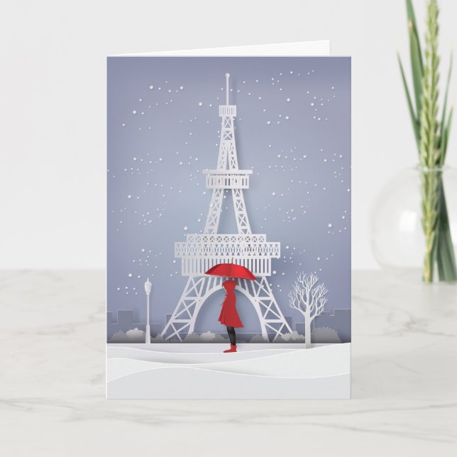Carte Joyeuses fêtes | Noël à Paris (Devant)