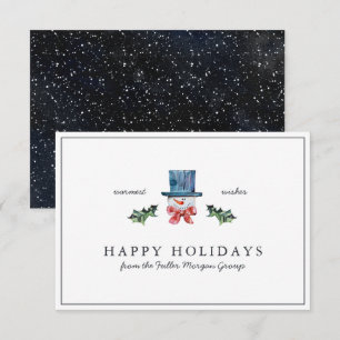Carte Joyeuses Fêtes   Noël Classique Rustique Minimalis