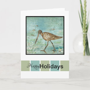 Carte Joyeuses Fêtes Snipe Art Coastal