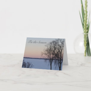 Carte Joyeuses Fêtes Wisconsin Winter Lake Noël