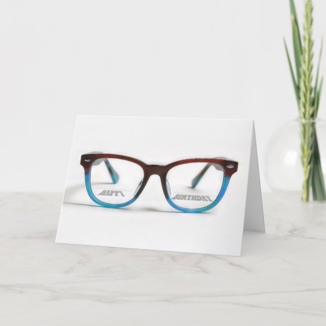 Carte Joyeuses lunettes Bifocales d'anniversaire (Devant)