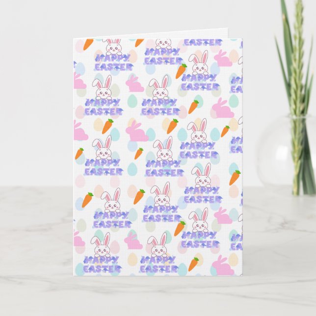 Carte Joyeuses Pâques à tous les lapins  (Devant)