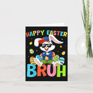Carte Joyeuses Pâques Bruh Bunny pour enfants garçons fi