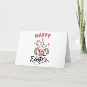 Carte Joyeuses Pâques du charmant Lapin de Pâques