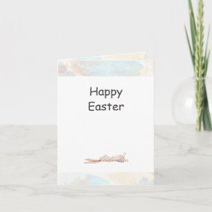 Carte Joyeuses Pâques Lapin de Pâques Aquarelle Chill Bu