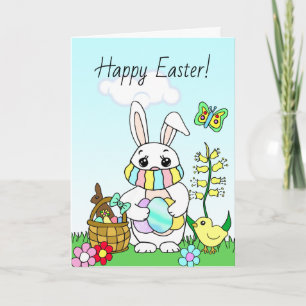 Carte Joyeuses Pâques, Lapin de Pâques en Masque Facial