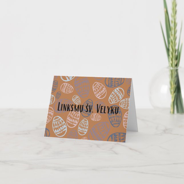 Carte Joyeuses Pâques, Lithuanien Joyeuses Pâques  (Devant)