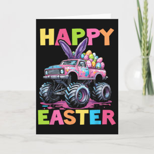 Carte Joyeuses Pâques Monster Truck Œufs de Pâques Tout-