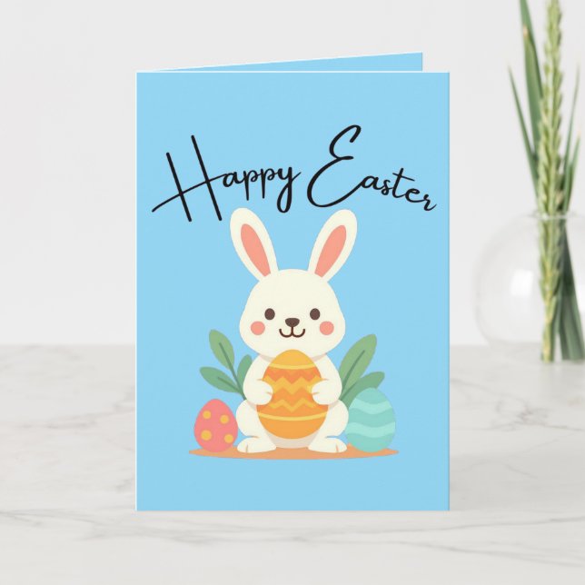 Carte Joyeuses Pâques Personnalisées (Devant)