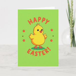 Carte Joyeuses Pâques pour ami poulet