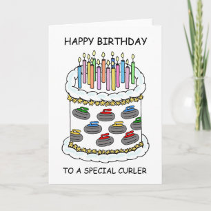 Carte Joyeuses pierres de curling d'anniversaire