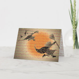 Carte Joyeuses sorcières d'anniversaire Halloween
