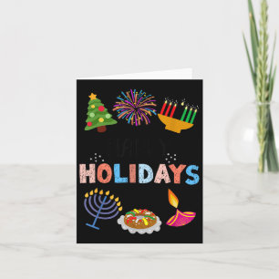 Carte Joyeuses vacances amusantes Diwali Kwanzaa Hanoukk