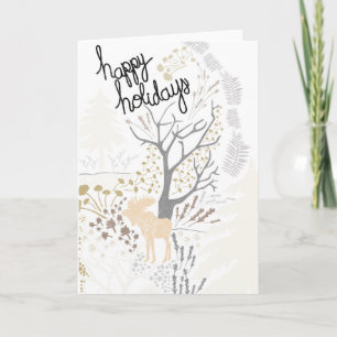 Carte Joyeuses vacances Moose Holiday Card