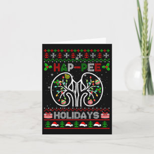 Carte Joyeuses vacances Noël Dialyse Infirmière Kidney P