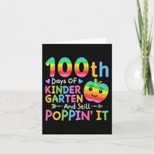 Carte Joyeux 100 Jours De Maternelle Et Toujours Poppin'