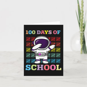 Carte Joyeux 100 Jours D'école Enfants Dabbing Astronaut