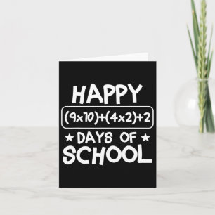 Carte Joyeux 100 Jours Équation mathématique de l'école