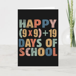 Carte Joyeux 100 Jours Équation Mathématique Scolaire En