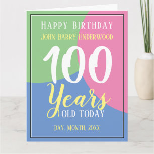 Carte Joyeux 100e anniversaire