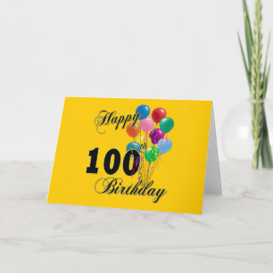 Carte Joyeux 100e anniversaire cadeaux et vêtements d'an
