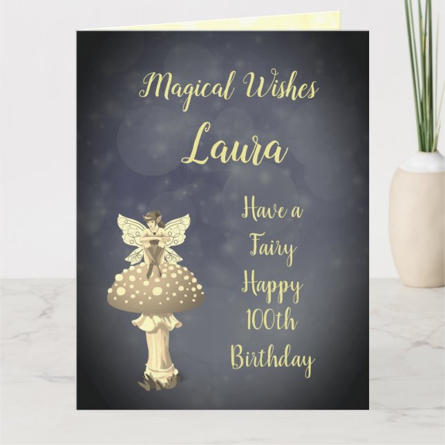 Carte Joyeux 100e anniversaire Salutation (Devant)