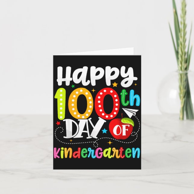 Carte Joyeux 100e jour de maternelle drôle professeurs é (Devant)