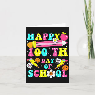 Carte Joyeux 100e jour d'école 100 jours d'école Enseign