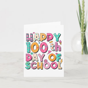 Carte Joyeux 100ème Jour De L'École Enseignant Enfants 1