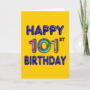 Carte Joyeux 101e anniversaire