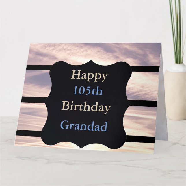 Carte Joyeux 105e anniversaire grand-père (Devant)