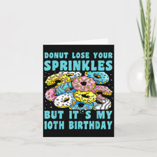 Carte Joyeux 10 anniversaire beignet de 10 ans 10ème ann