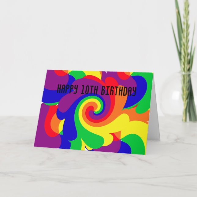 Carte Joyeux 10e anniversaire (Devant)