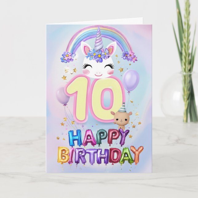 Carte Joyeux 10e anniversaire (Devant)