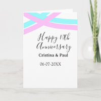 Joyeux 10ème anniversaire de mariage simple nom mi