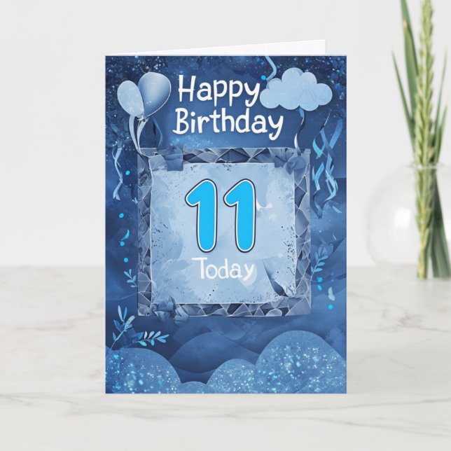 Carte Joyeux 11e anniversaire (Devant)