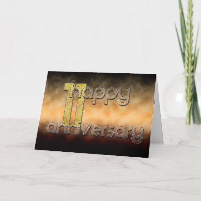Carte Joyeux 11e anniversaire de mariage (Devant)