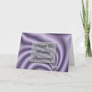 Carte Joyeux 12ème anniversaire de mariage