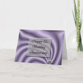 Carte Joyeux 12ème anniversaire de mariage