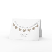 Joyeux 13ème Anniversaire de Mariage dentelle guir